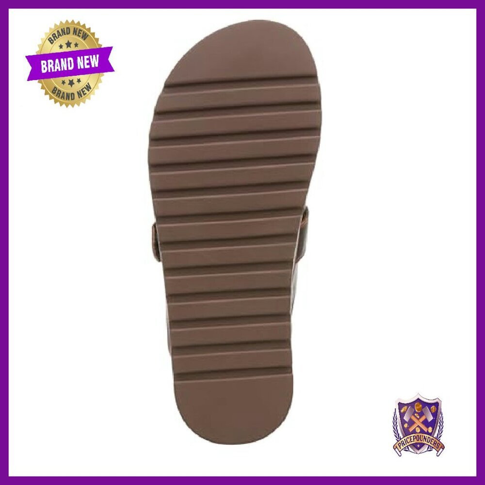Women's Slip-On Flats with Decorative Buckle, Faux Leather - Picture 5 of 8